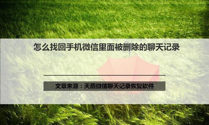如何恢复已经删除的微信聊天记录（快速找回误删的重要聊天记录，不再为意外删除而烦恼）