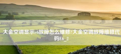 解决空调E6故障的有效办法（掌握解决E6故障的关键技巧）
