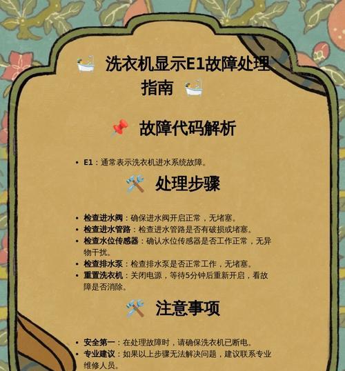 海尔洗衣机故障E7解决方法（轻松应对海尔洗衣机E7故障的有效措施）