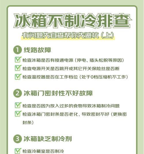 夏普冰箱不制冷的故障排查与解决方法（夏普冰箱不制冷原因分析及问题解决技巧）