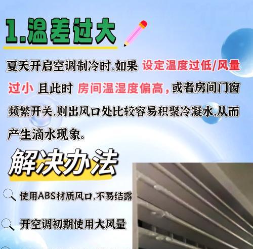 空调滴水的原因及解决方法（揭开空调滴水谜团）