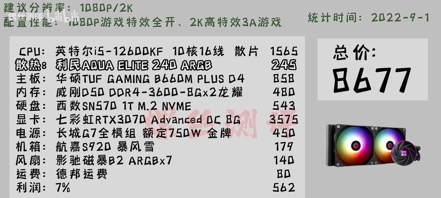 2022年配置电脑主机清单是什么？如何根据需求选择合适的配件？