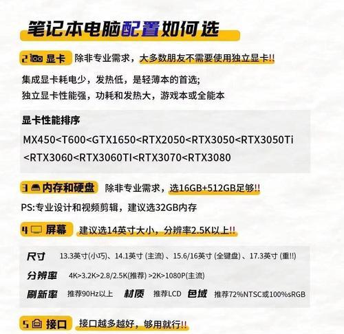 笔记本电脑选择技巧是什么？如何避免购买到不合适的型号？
