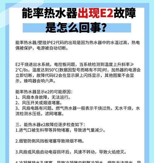 金雅典热水器显示e1故障代码怎么办？